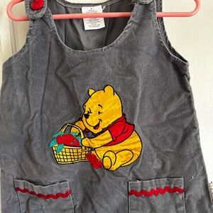 Vintage Y2K Winnie the Pooh Corduroy Dress 3t